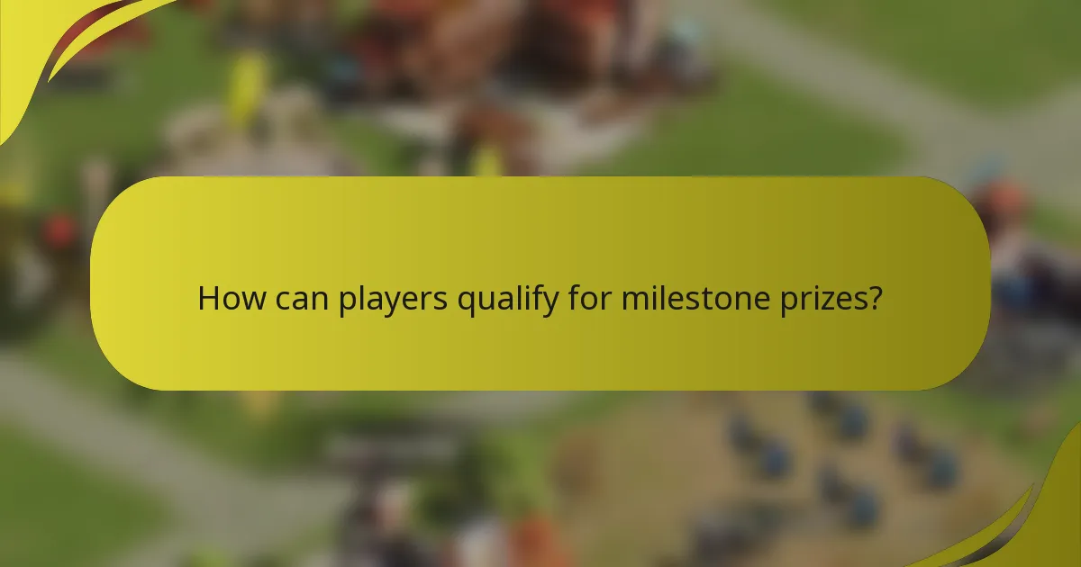 How can players qualify for milestone prizes?