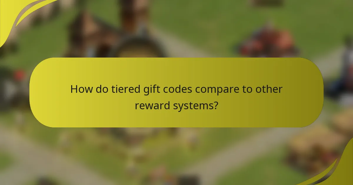 How do tiered gift codes compare to other reward systems?