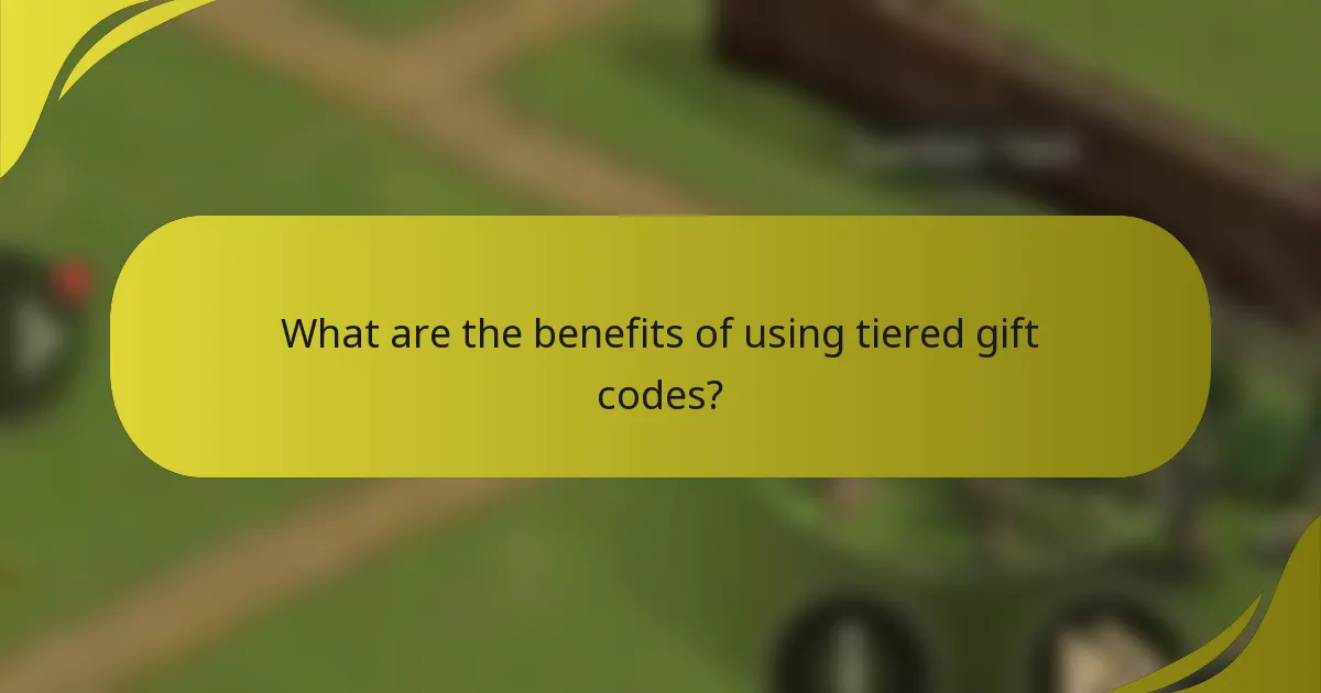 What are the benefits of using tiered gift codes?