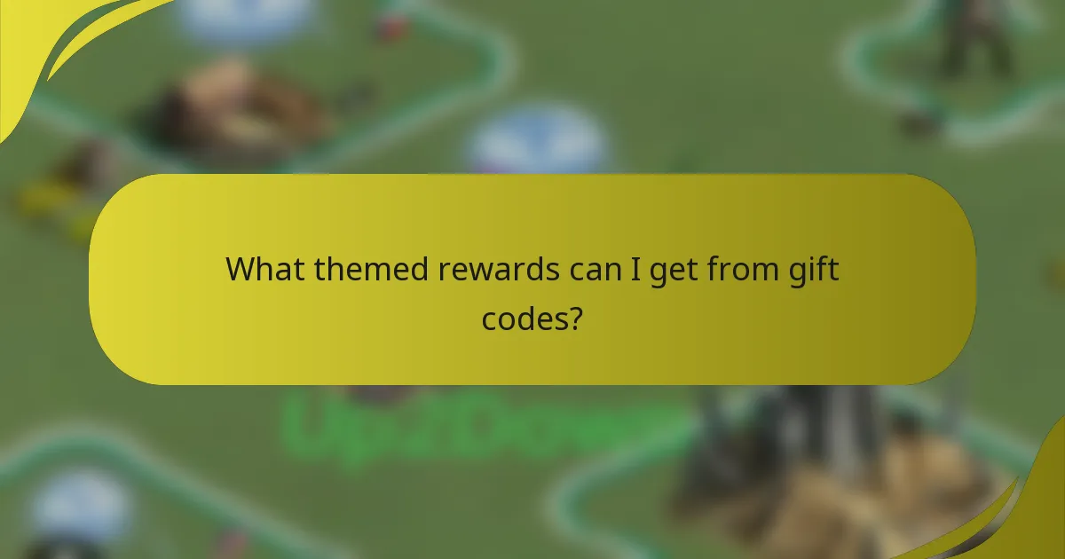 What themed rewards can I get from gift codes?